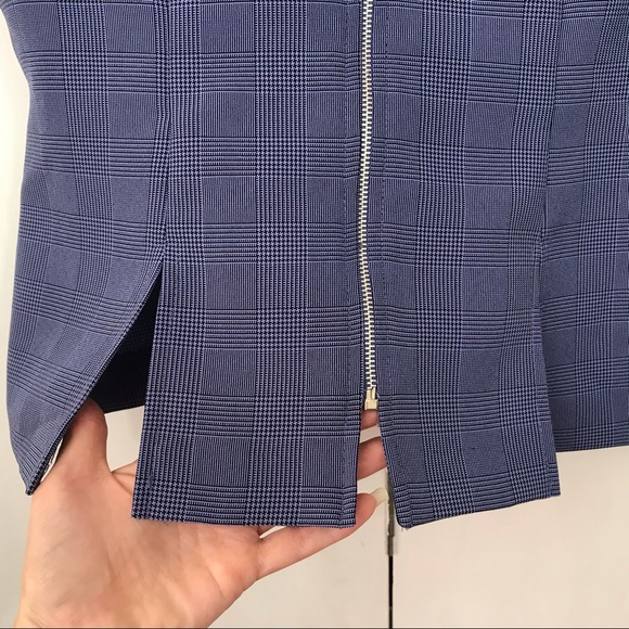 2 pc Suit Set Short Sleeve Zip Blazer and Skirt Business Purple - Picture 7 of 8